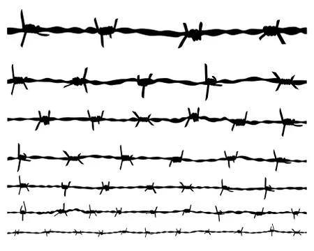 Barbed wire Stock Illustration