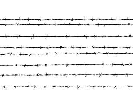 Barbed wire Stock Illustration