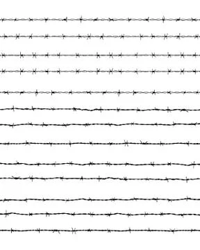 Barbed wire Stock Illustration