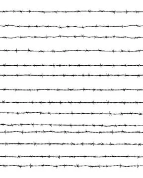 Barbed wire Stock Illustration