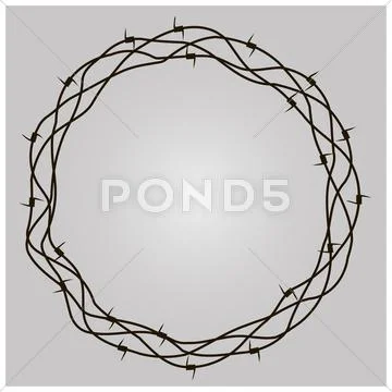 Barbed wire Illustrazione stock