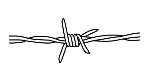Barbed wire Stock Illustration
