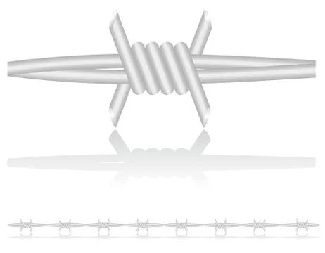 Barbed wire illustration Stock Illustration