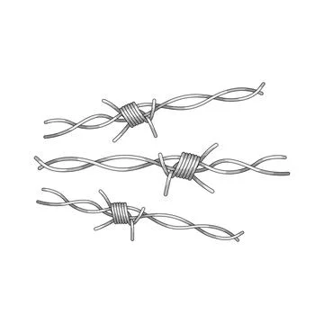 Barbed wire illustration Stock Illustration
