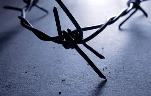 Barbed wire iron Stock Photos