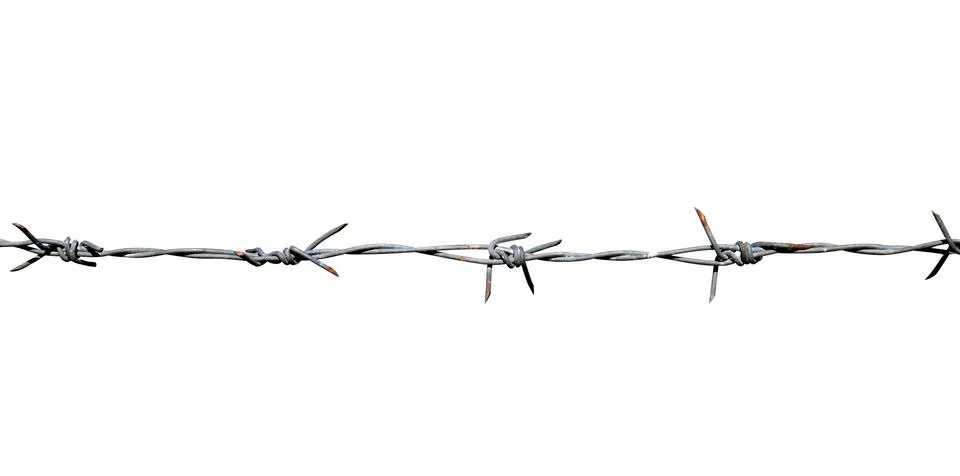Barbed wire isolate on white background Stock Photos
