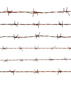 Barbed wire isolate on white background Stock Photos