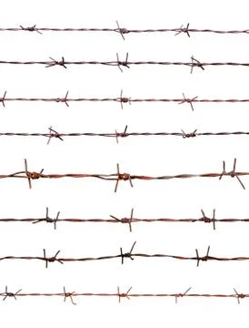 Barbed wire isolate on white background Stock Photos