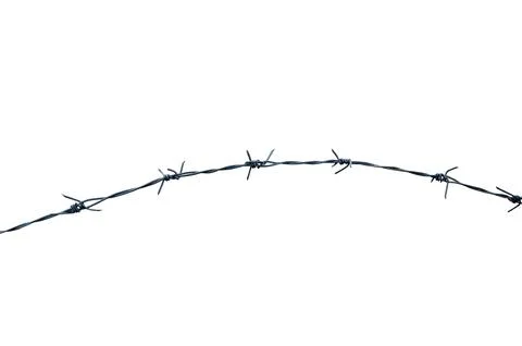 Barbed wire isolated Stock Photos