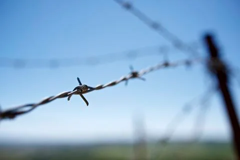 Barbed wire Stock Photos