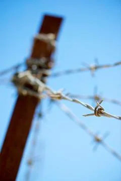 Barbed wire Stock Photos