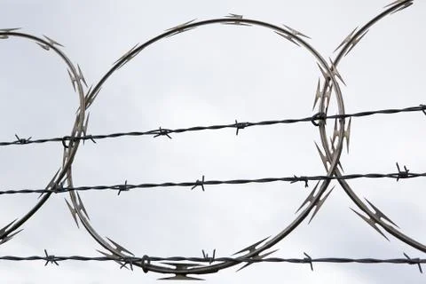 Barbed wire Stock Photos