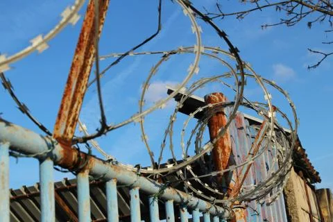 Barbed wire Stock Photos