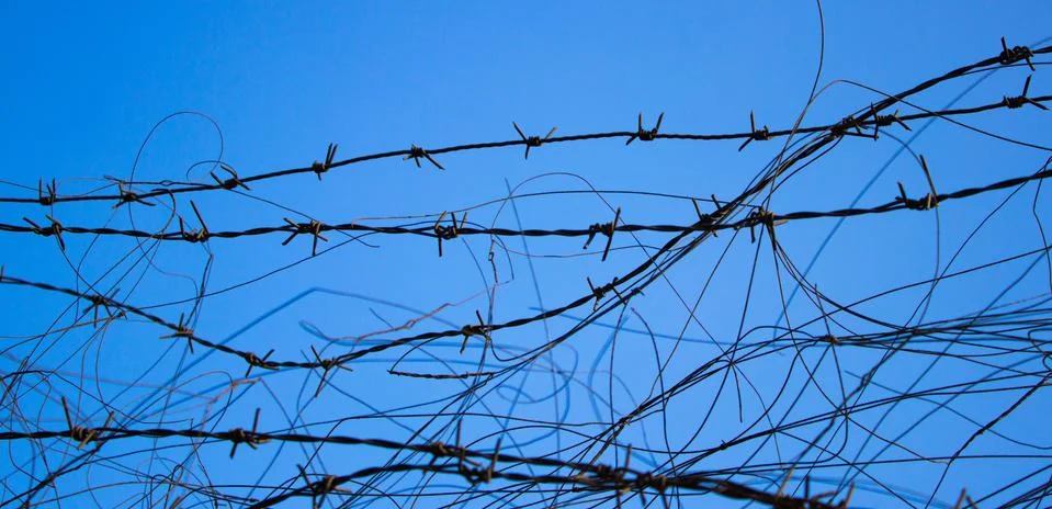 Barbed wire Foto stock