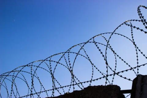 Barbed wire Foto stock
