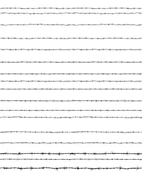 Barbed wire, seamless Stock Illustration