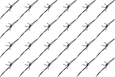 Barbed wire, seamless pattern, print, gift wrap, fabric print. Background Mil Stock Photos