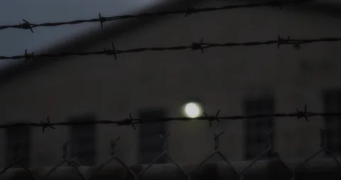 Barbed Wire-Security Area-Jail-Prison-C4k Stock Footage 102132000