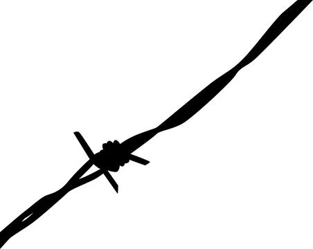 Barbed Wire Silhouette Stock Illustration