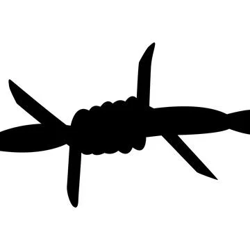 Barbed Wire Silhouette Illustrazione stock