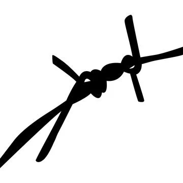Barbed Wire Silhouette Illustrazione stock