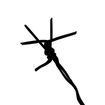 Barbed Wire Silhouette Stock Illustration