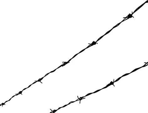 Barbed Wire Silhouette Stock Illustration