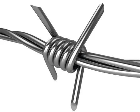 Barbed wire spike closeup Stock Illustration
