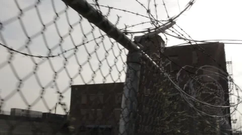 Barbed Wire Sunflare Stock Footage 41826642