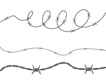 Barbed wire vector illustration Stock Illustration