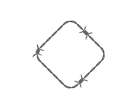 Barbed wire vector illustration Stock Illustration