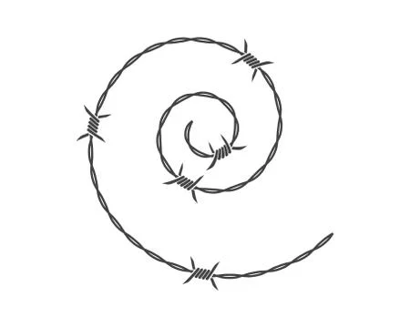 Barbed wire vector illustration Stock Illustration