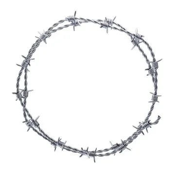 Barbed wire wreath Stock Illustration