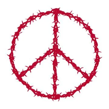 Barbed wired peace Stock Illustration