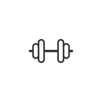 Barbel logo icon design Stock Illustration