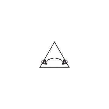 Barbel logo icon Stock Illustration