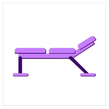 Barbell bench flat icon Stock Illustration