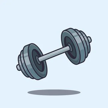 Barbell. cartoon vector illustration. Stock Illustration