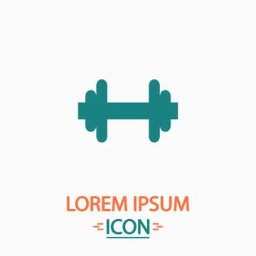 Barbell computer symbol Stock Illustration