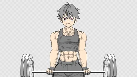 Barbell Curl Exercise Loop Animation – Fitness Workout Motion (Alpha) Stockbeeldmateriaal 330987735