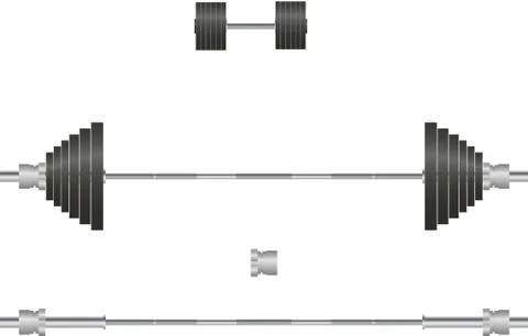 Barbell, dumbbell Stock Illustration