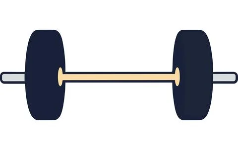 Barbell Exercise Equipment for Strength Training Fitness Stock Illustration
