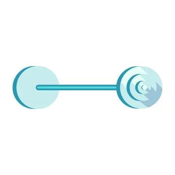 Barbell icon symbolizing strength training, weightlifting, fitness Stock Illustration