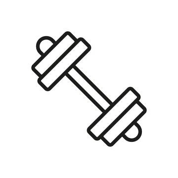 Barbell icon vector basic design simple and modern 스톡 일러스트