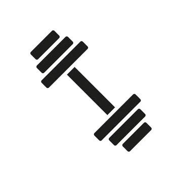 Barbell icon vector basic design simple and modern Stock Illustration