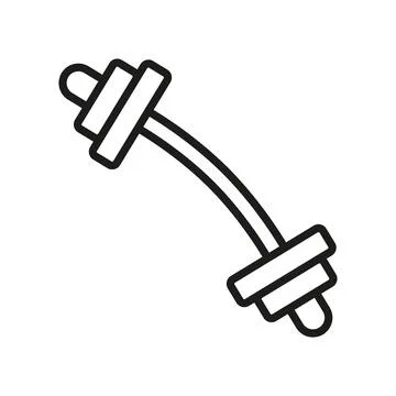 Barbell icon vector basic design simple and modern Stock Illustration
