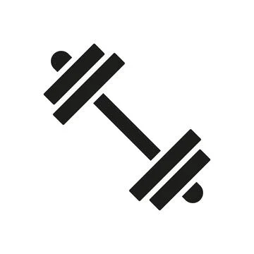 Barbell icon vector basic design simple and modern Illustrazione stock