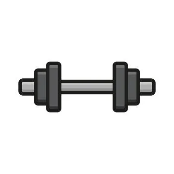 Barbell icon vector basic design simple and modern Stock Illustration