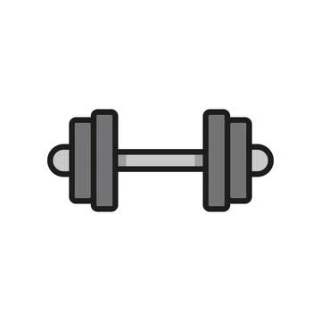 Barbell icon vector basic design simple and modern 스톡 일러스트