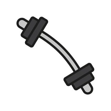Barbell icon vector basic design simple and modern 스톡 일러스트